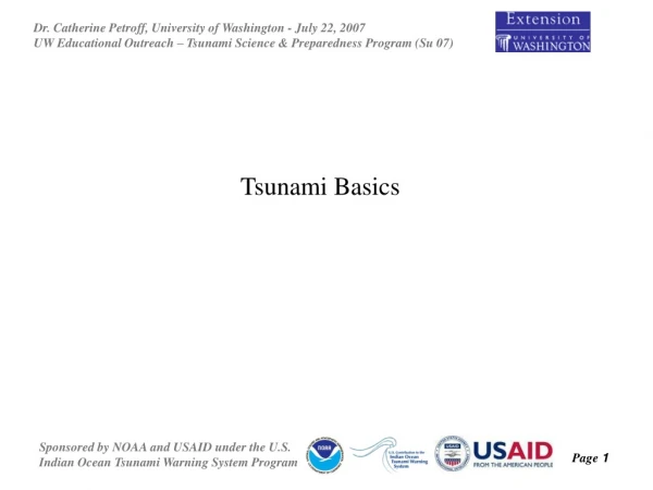 Tsunami Basics