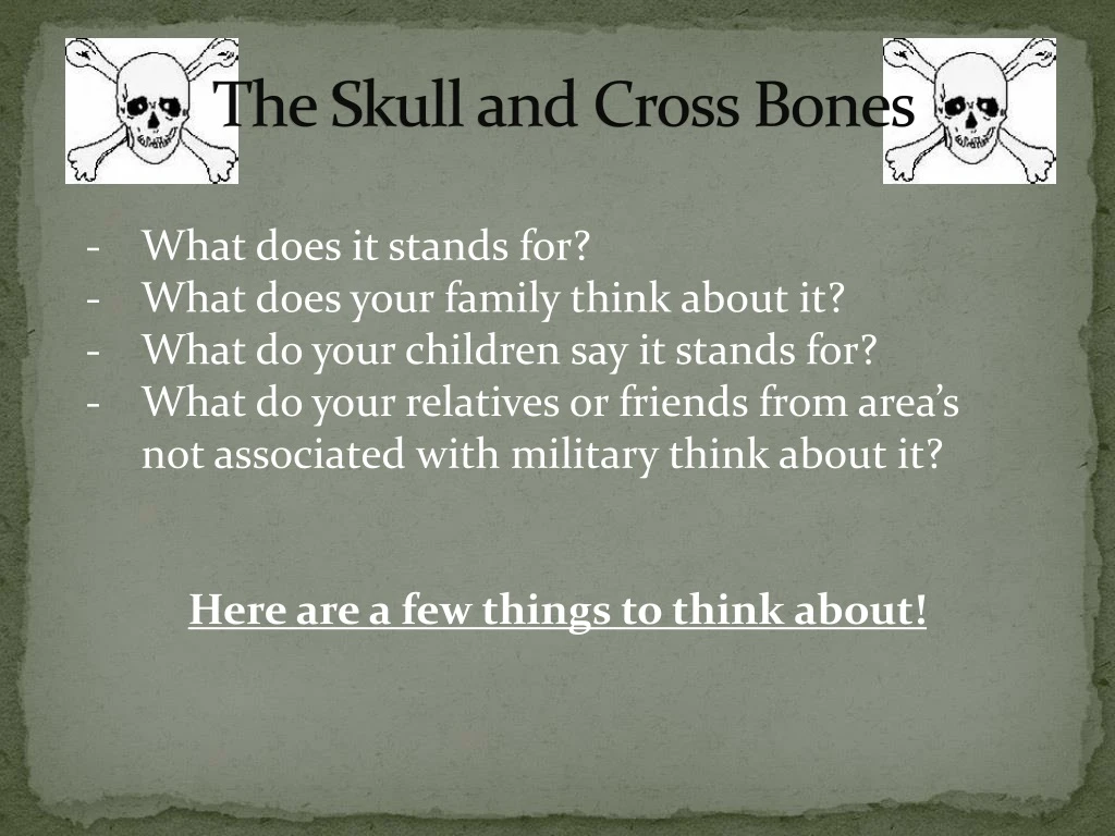the skull and cross bones