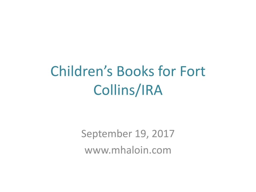 children s books for fort collins ira