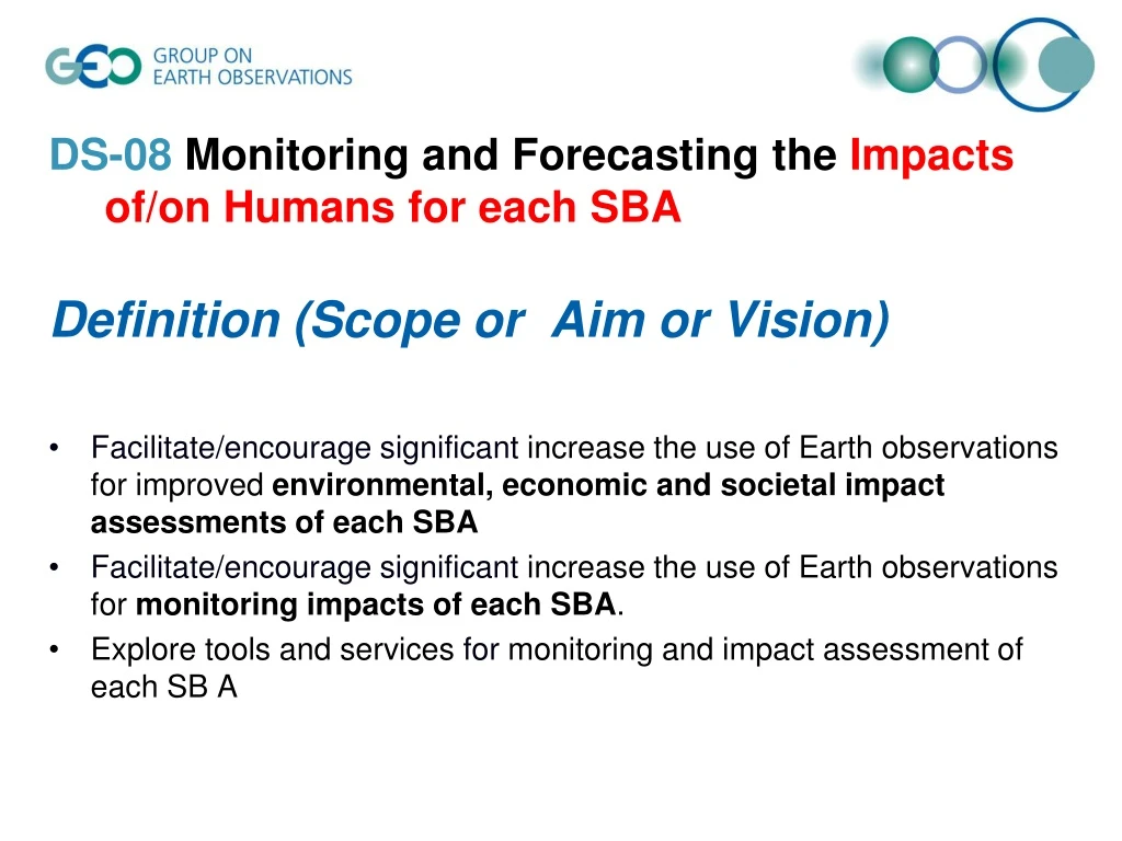 ds 08 monitoring and forecasting the impacts