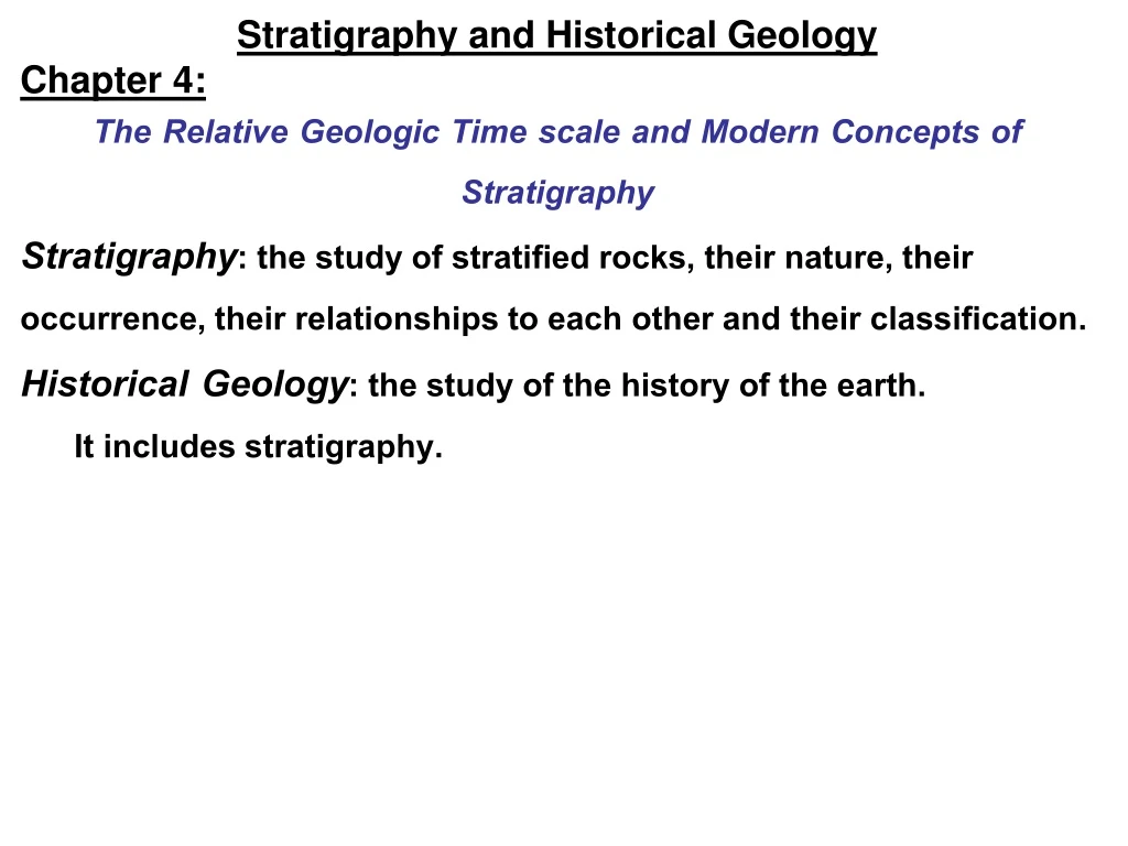 stratigraphy and historical geology chapter