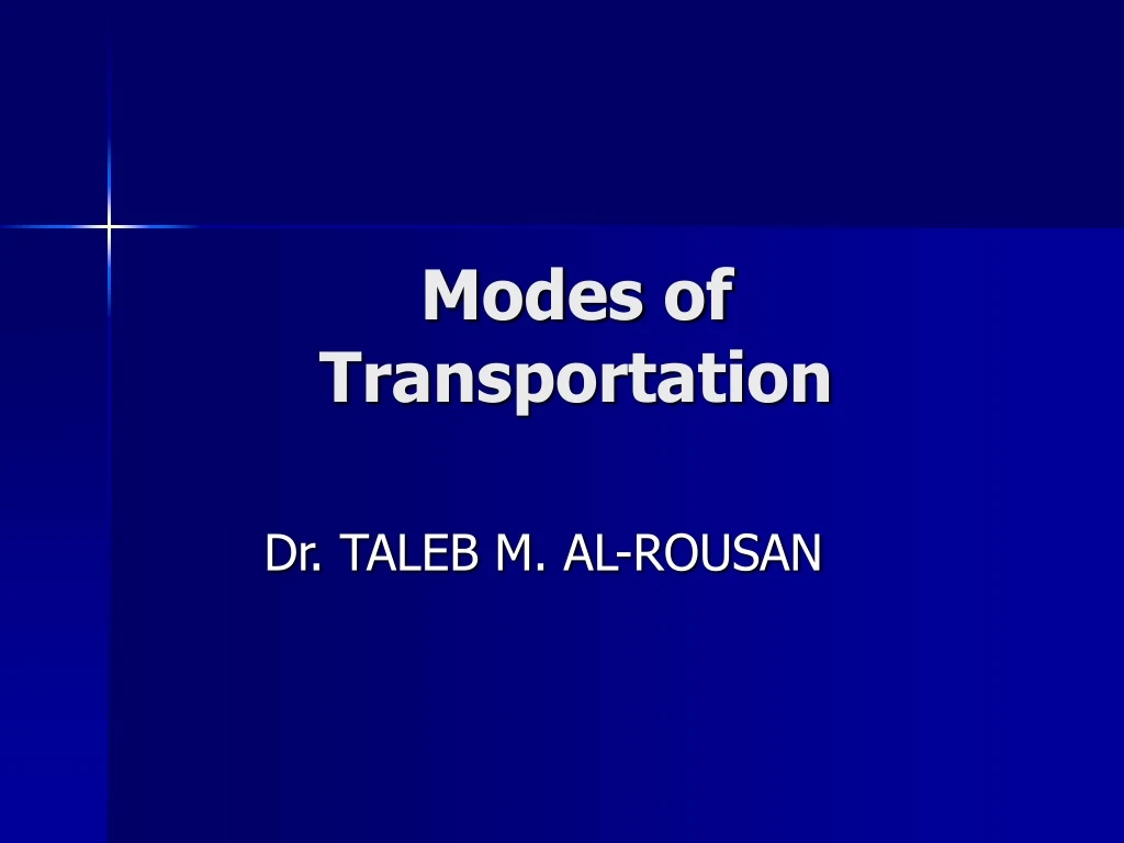 modes of transportation