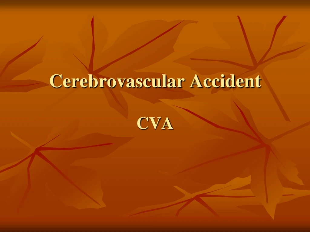 cerebrovascular accident cva