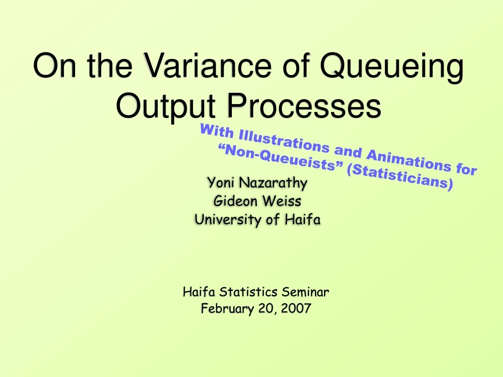 on the variance of queueing output processes