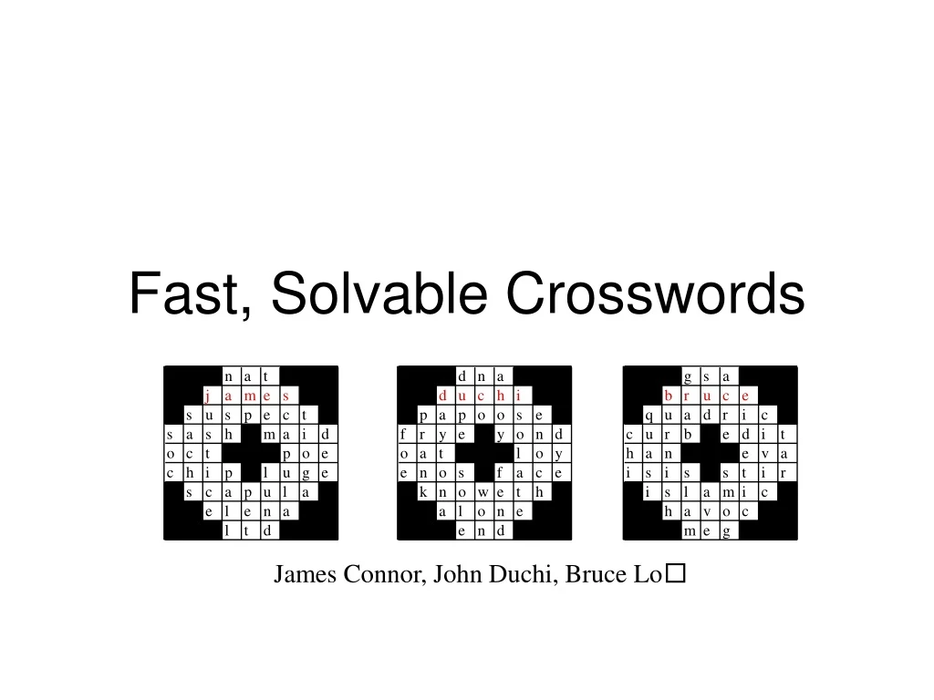 fast solvable crosswords