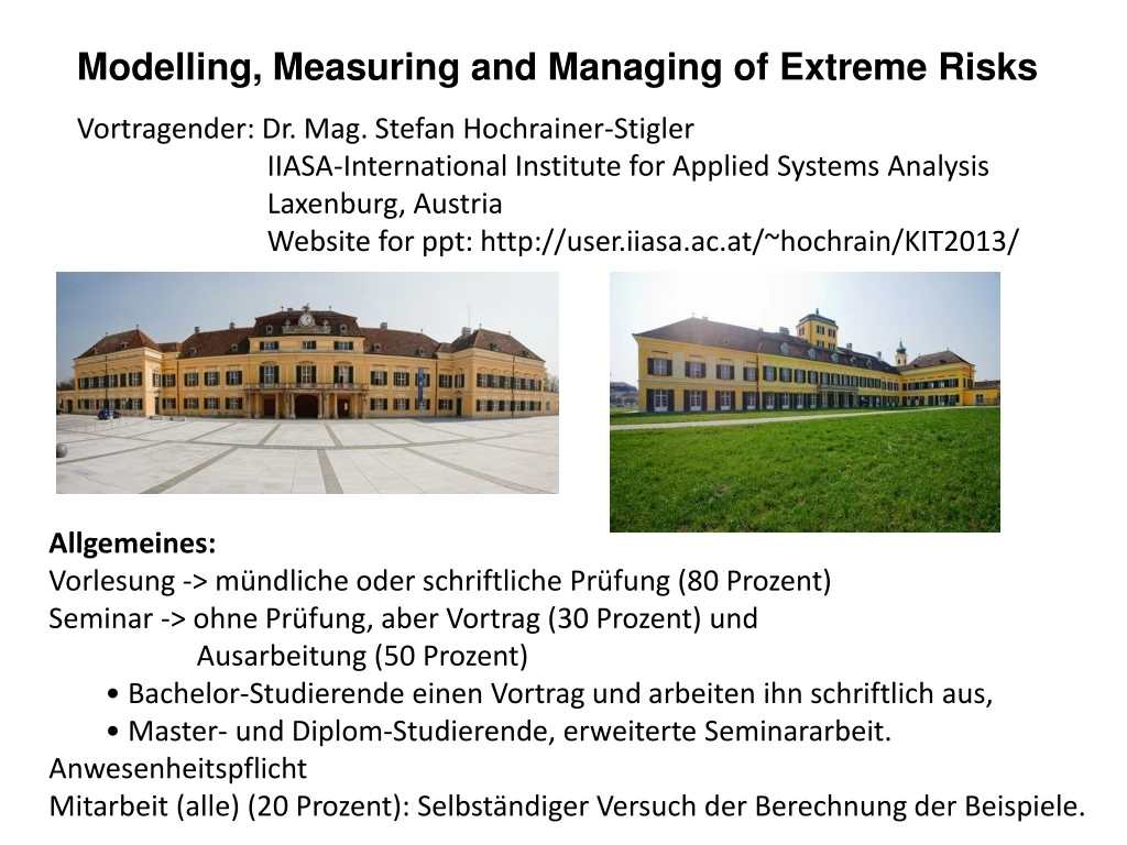 modelling measuring and managing of extreme risks