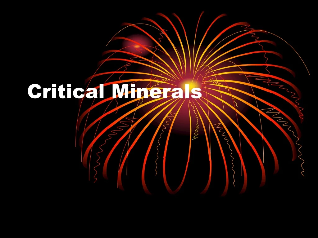 critical minerals