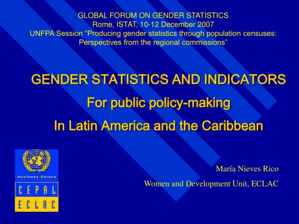 María Nieves Rico Women and Development Unit, ECLAC