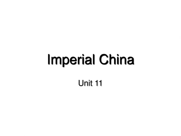 Imperial China