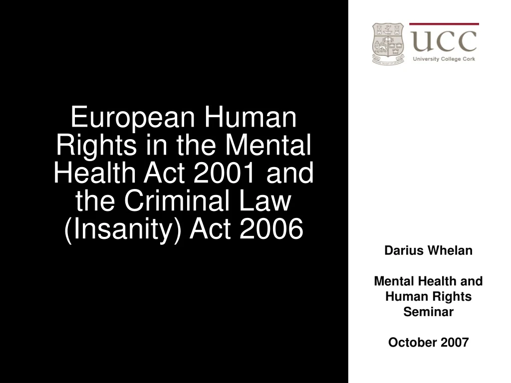 european human rights in the mental health