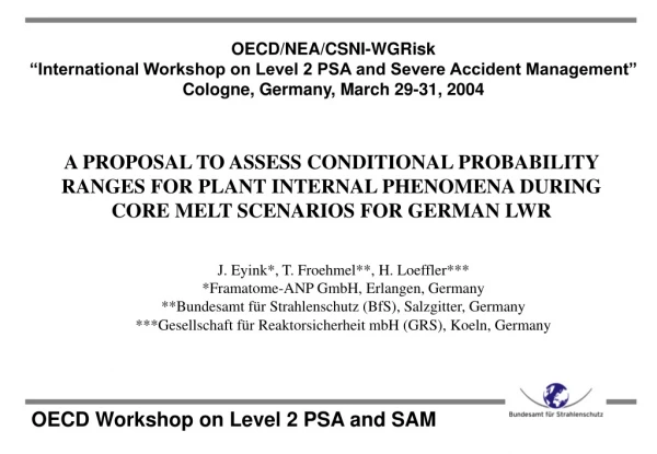 OECD Workshop on Level 2 PSA and SAM