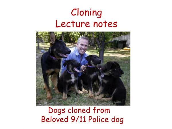 Cloning Lecture notes