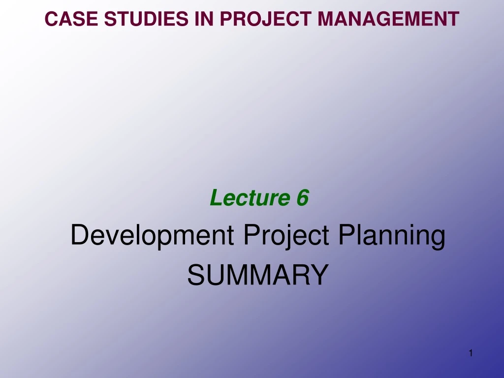 case studies in project management