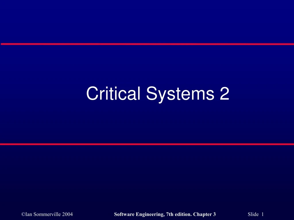 critical systems 2
