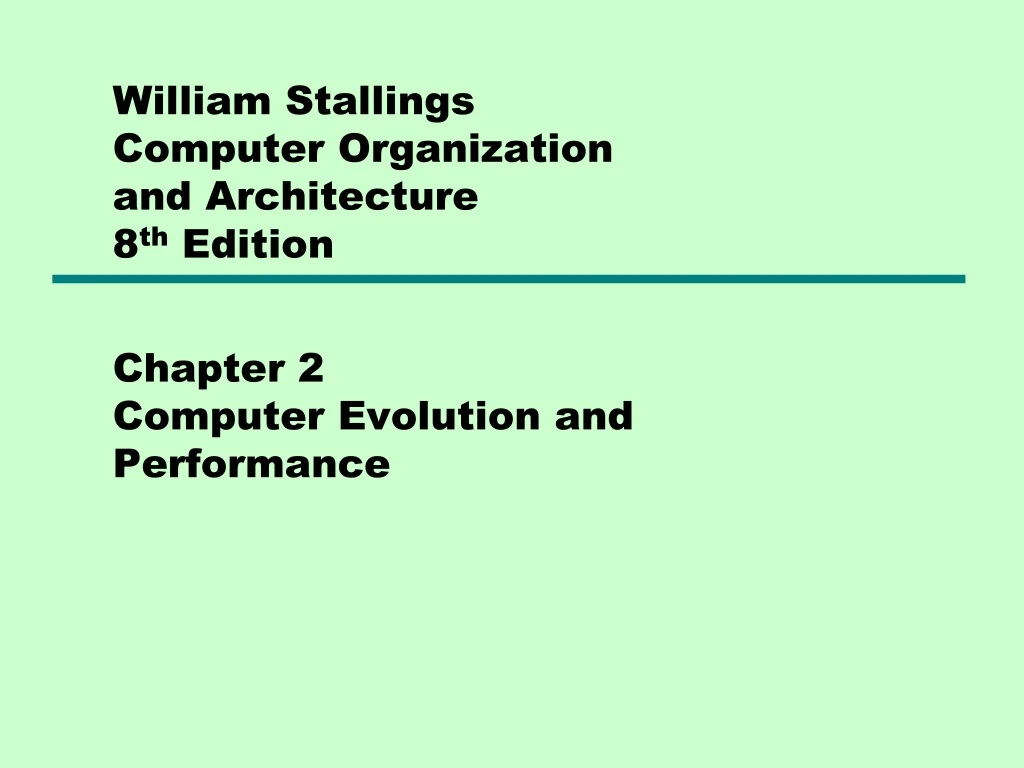 william stallings computer organization and architecture 8 th edition