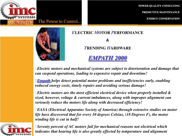 E LECTRIC  M OTOR  P ERFORMANCE  &amp; T RENDING  H ARDWARE EMPATH 2000
