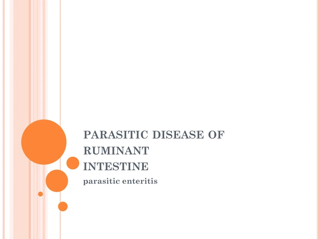 parasitic disease of ruminant intestine