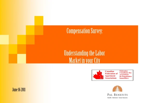 Compensation Survey:  Understanding the Labor  Market in your City