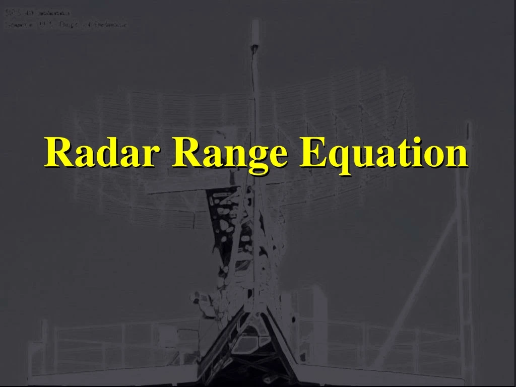 radar range equation