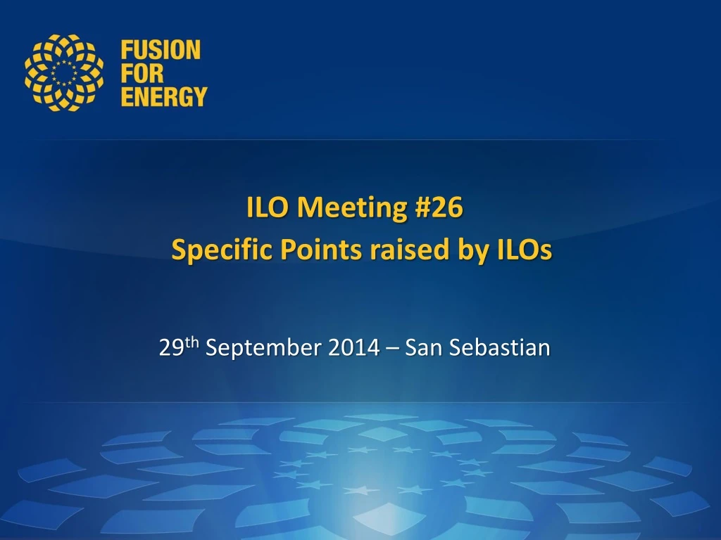 ilo meeting 26 specific points raised by ilos