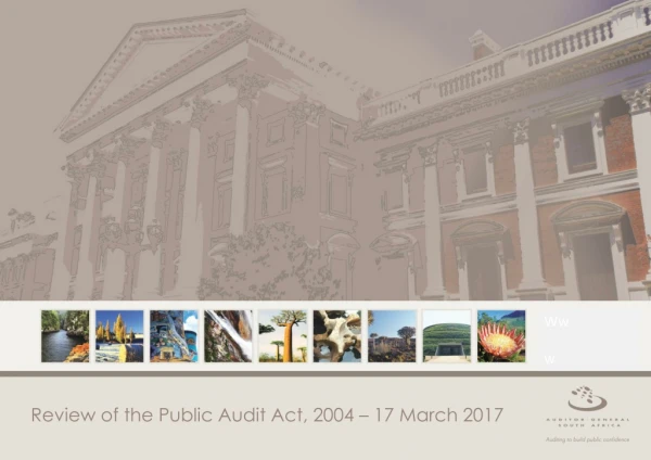Review of the Public Audit Act, 2004 – 17 March 2017