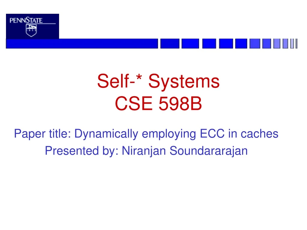 self systems cse 598b