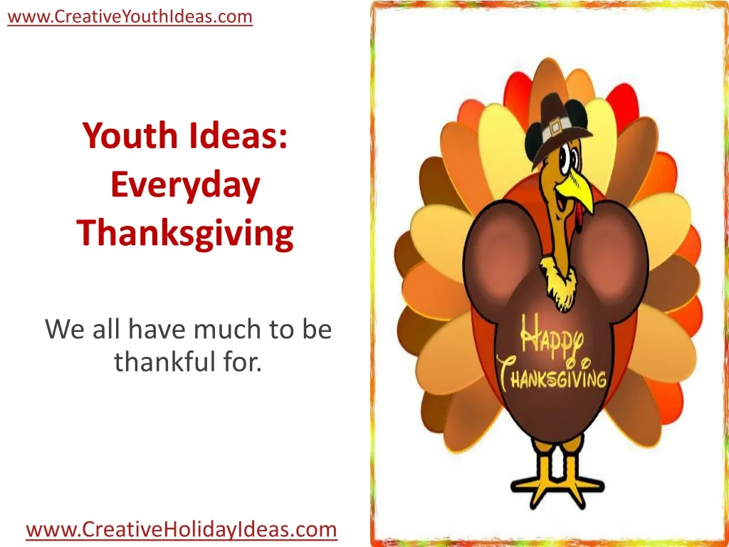 youth ideas everyday thanksgiving