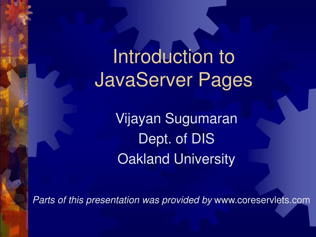 introduction to javaserver pages