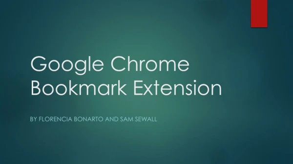 Google Chrome Bookmark Extension