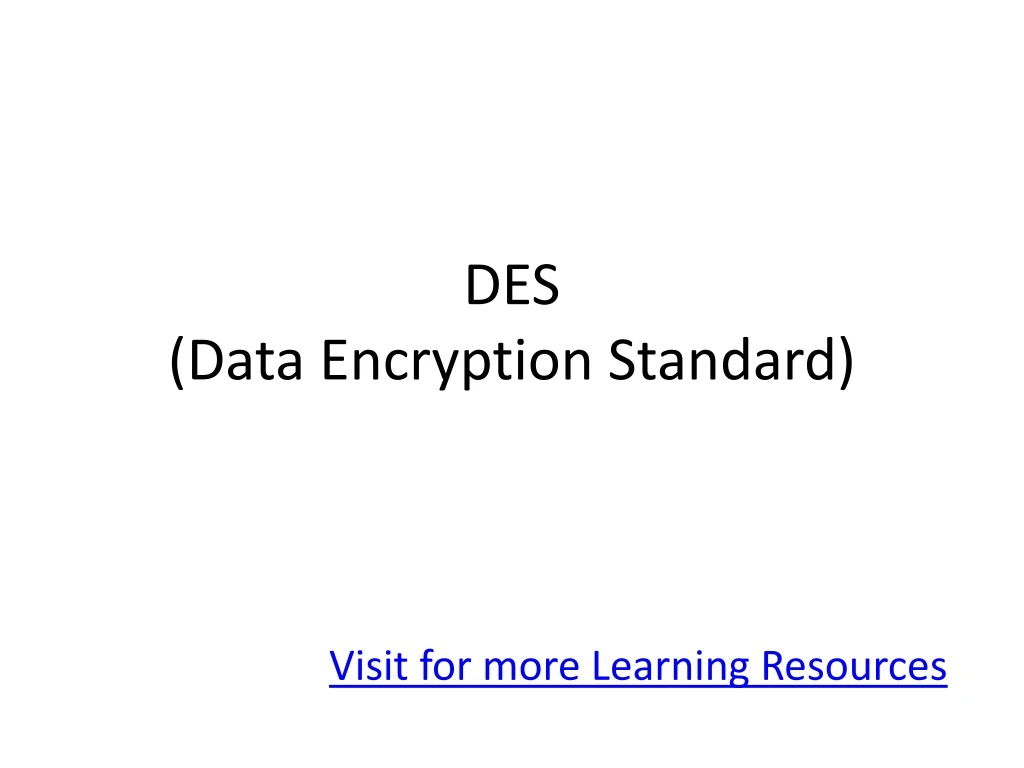 des data encryption standard