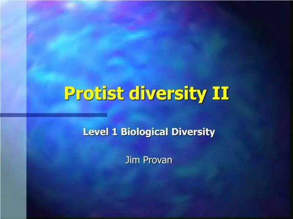 Protist diversity II