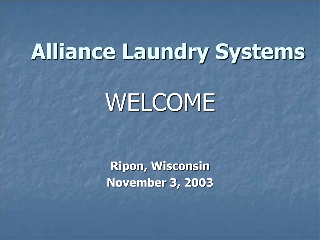 alliance laundry systems