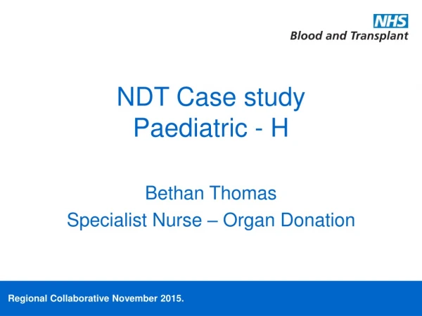 NDT Case study Paediatric - H