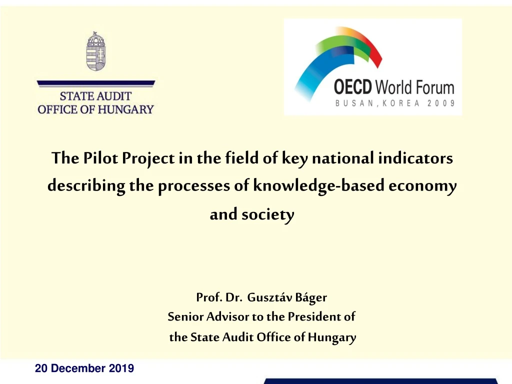 the pilot project in the field of key national