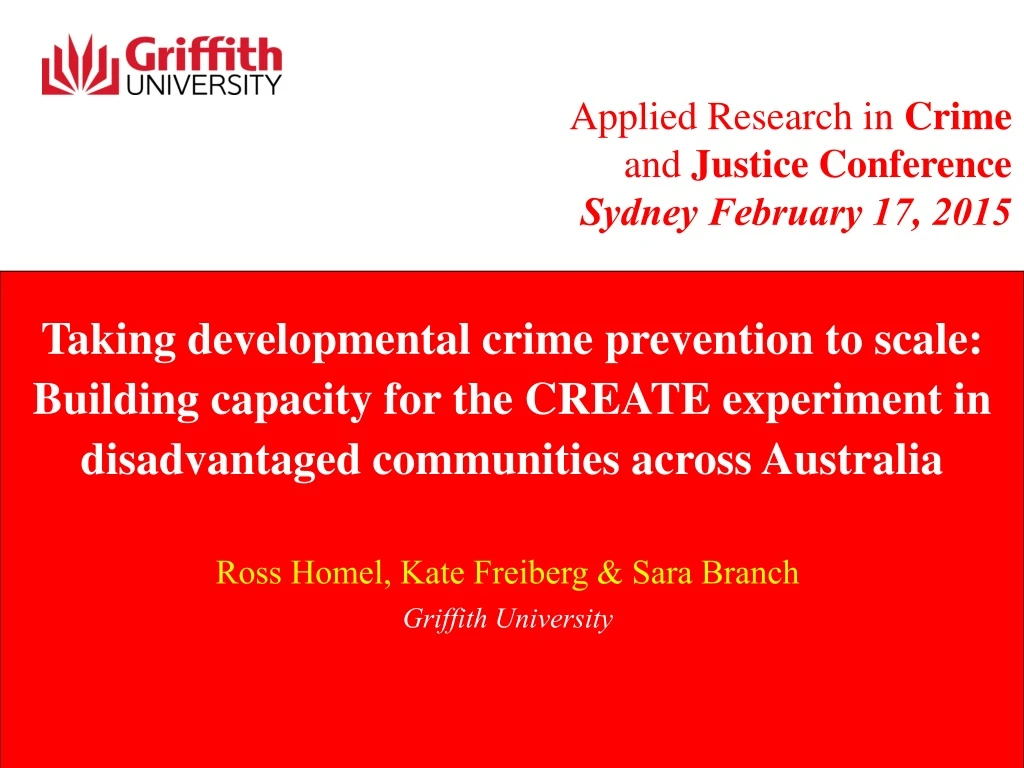 applied research in crime and justice conference