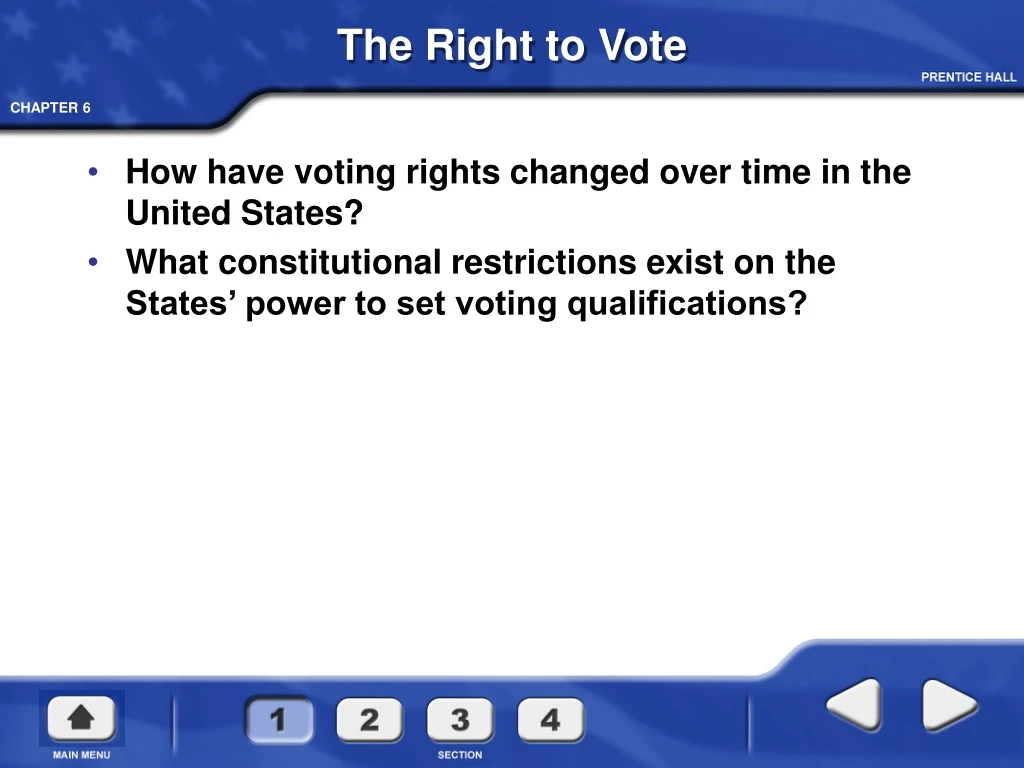 the right to vote