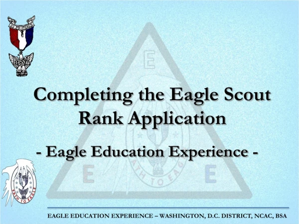 Completing the Eagle Scout Rank Application