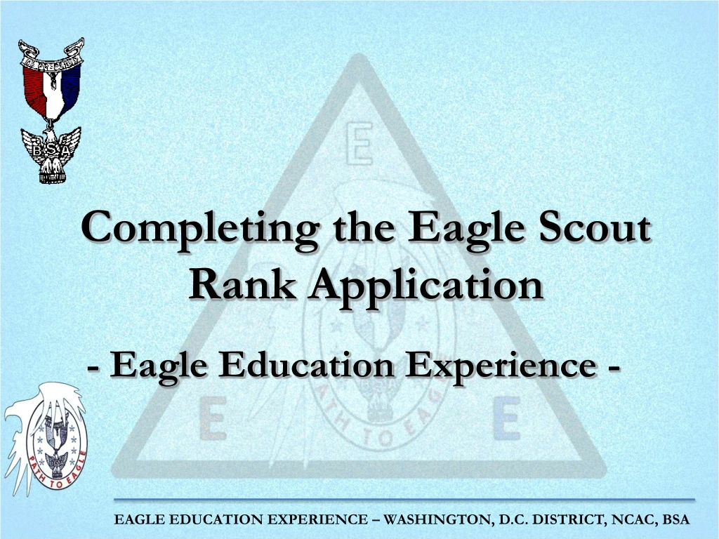 completing the eagle scout rank application