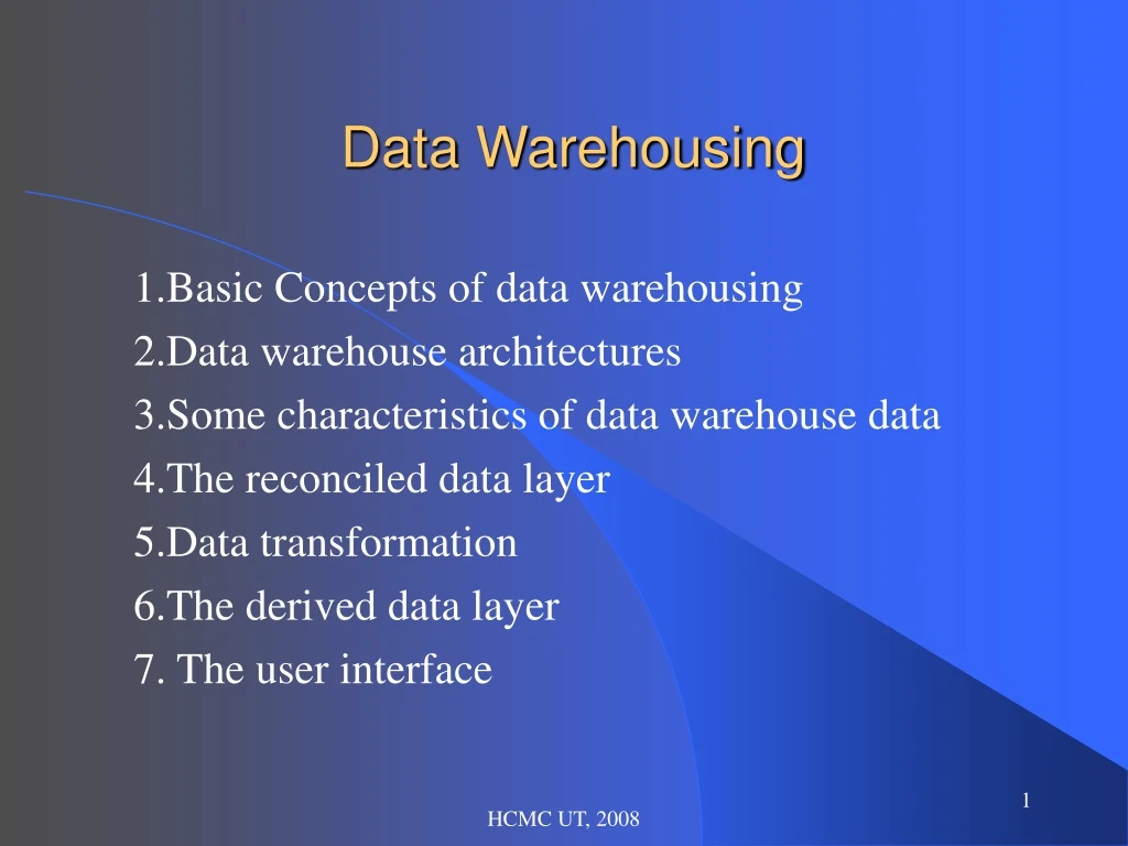 data warehousing