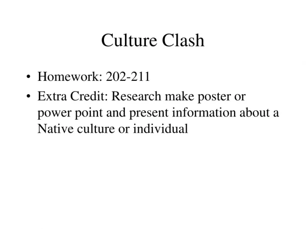 Culture Clash