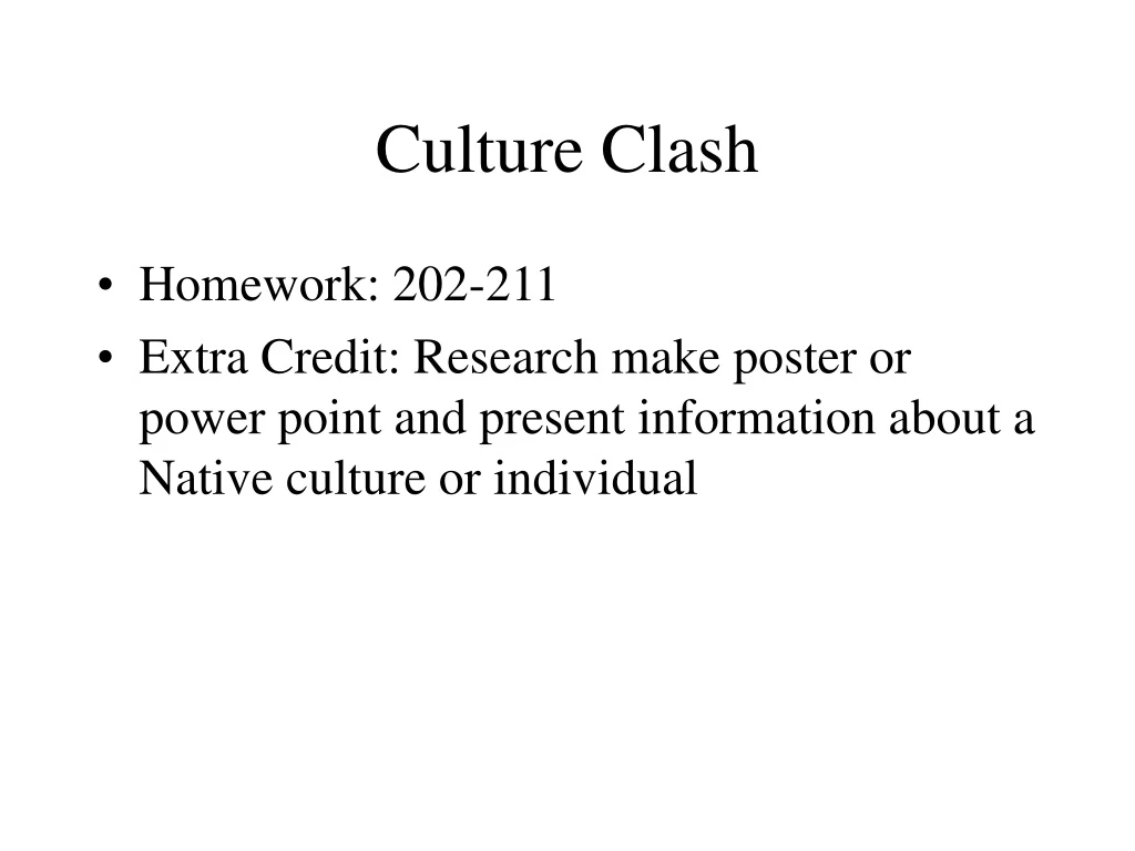 culture clash