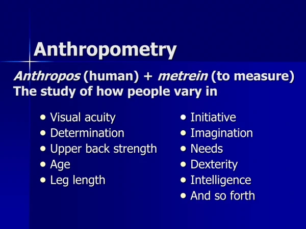 Anthropometry