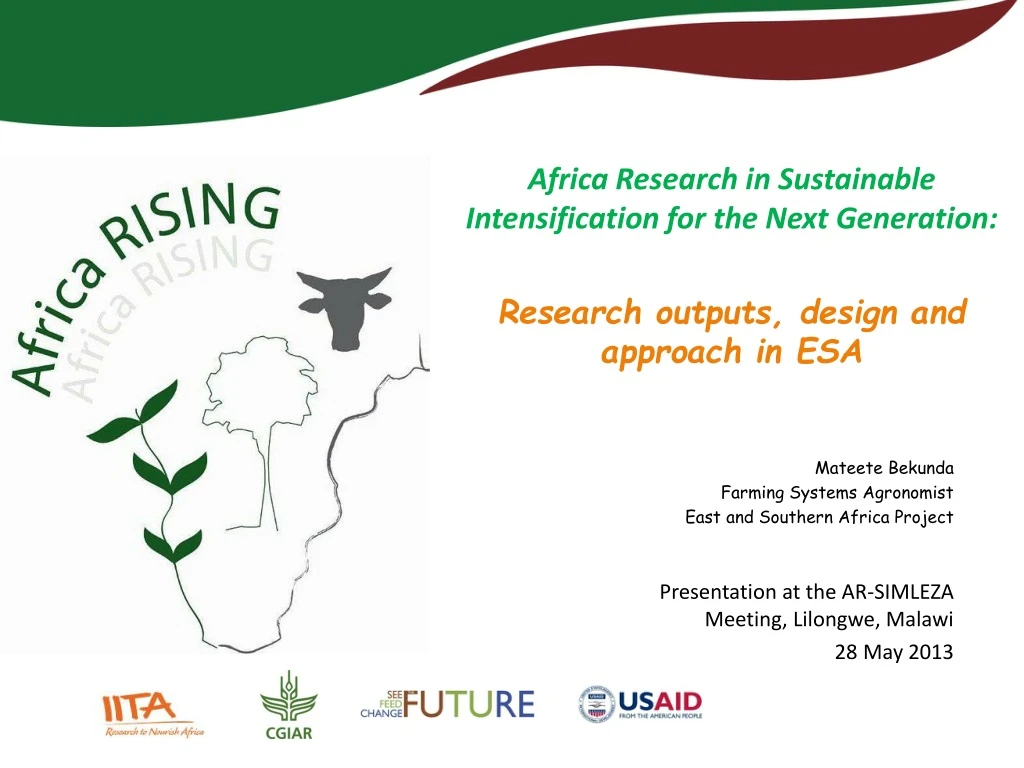 africa research in sustainable intensification