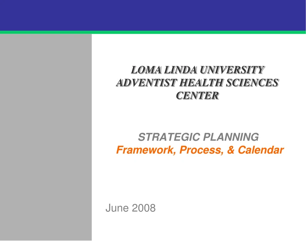 strategic planning framework process calendar