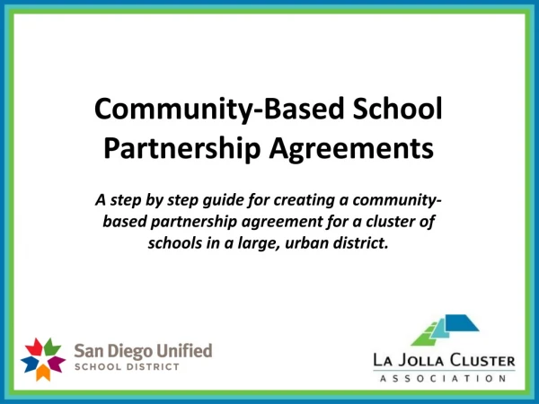 Community-Based School Partnership Agreements