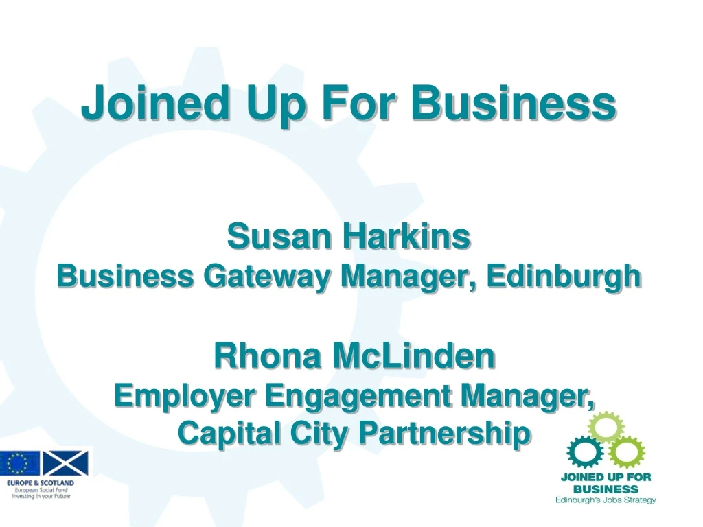 joined up for business susan harkins business gateway manager edinburgh