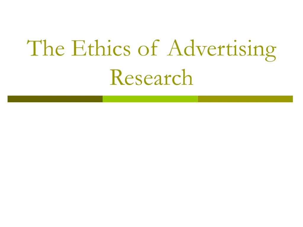 ethics in advertising research paper