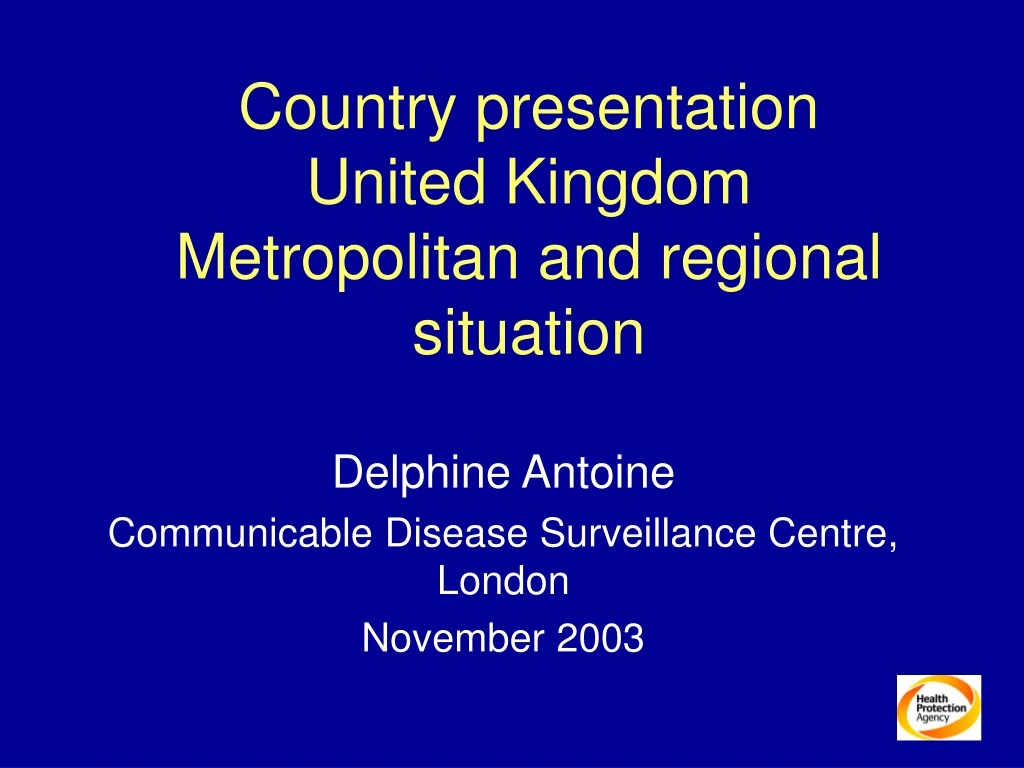 country presentation united kingdom metropolitan and regional situation