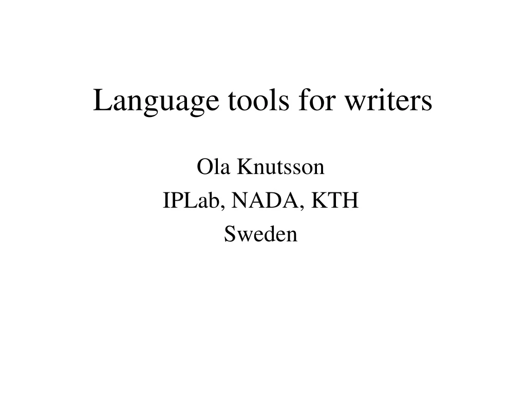 language tools for writers