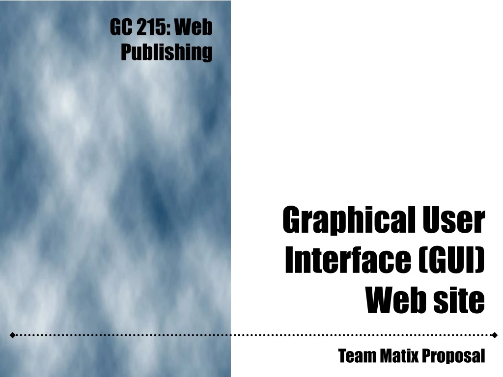 graphical user interface gui web site